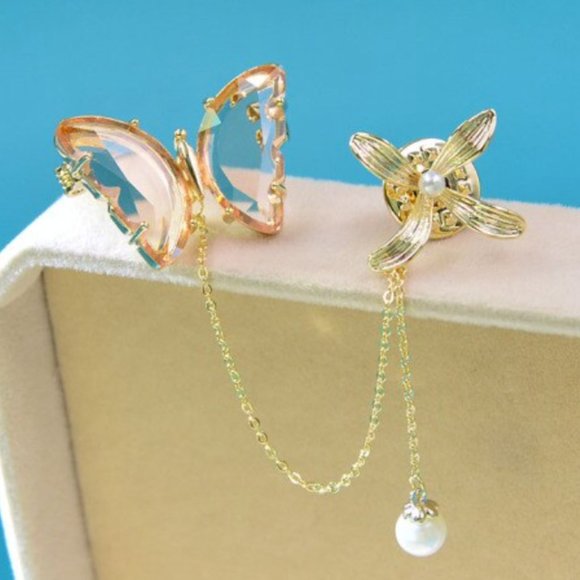 Long Tassel Pearl Pin Brooch - Picture 3 of 16